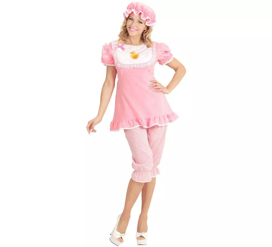 Translation missing: en.Disfraz de Bebé rosa con gorro para mujer