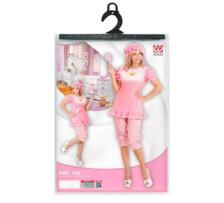 Translation missing: en.Disfraz de Bebé rosa con gorro para mujer