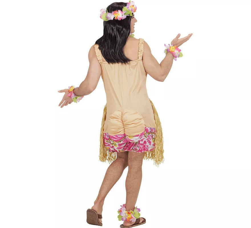 Disfraz de Belleza Hawaiana con Falda para hombre