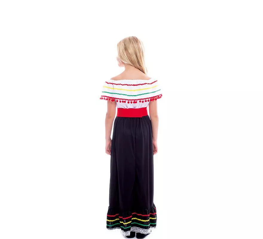 Disfraz de Belleza Mexicana con Falda para niña