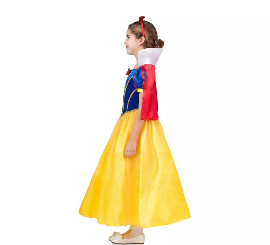 Translation missing: en.Disfraz de Blancanieves con diadema y capa para niña