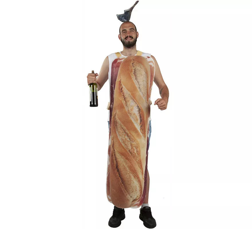 Disfraz de Bocadillo Jamón 130 cm. para adultos