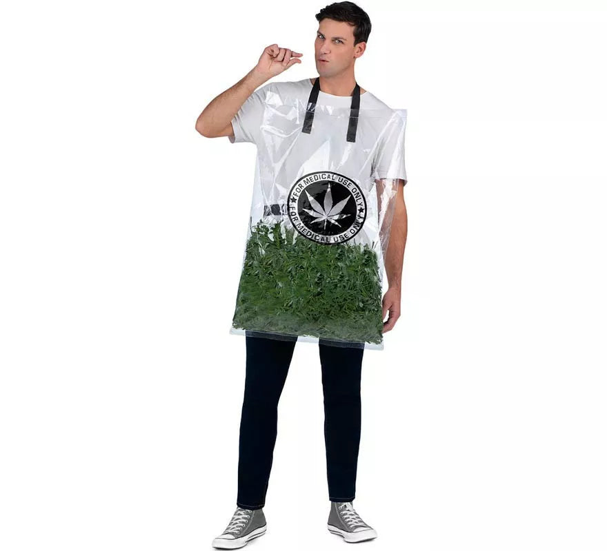 Disfraz de Bolsa de Hierba verde para adulto
