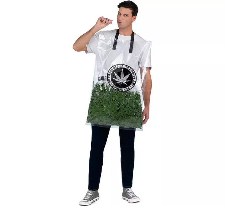 Disfraz de Bolsa de Hierba verde para adulto