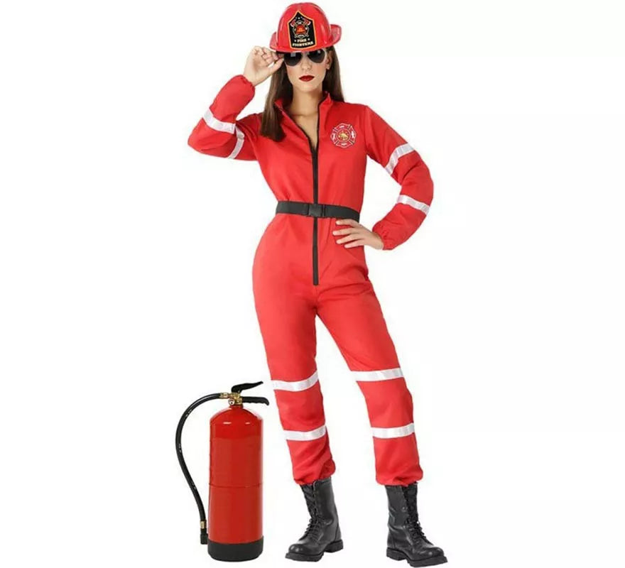 Translation missing: en.Disfraz de Bombera Rojo para mujer