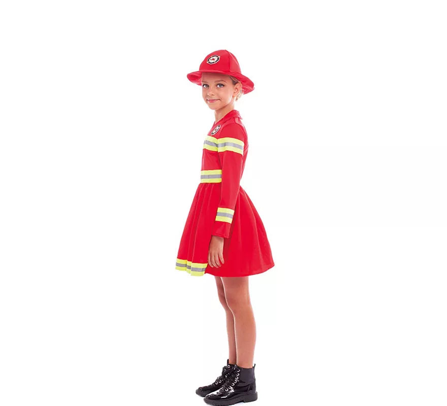 Translation missing: en.Disfraz de Bombera Rojo y Amarillo para niña