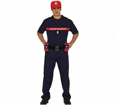 Firefighter costume with drink holder for men