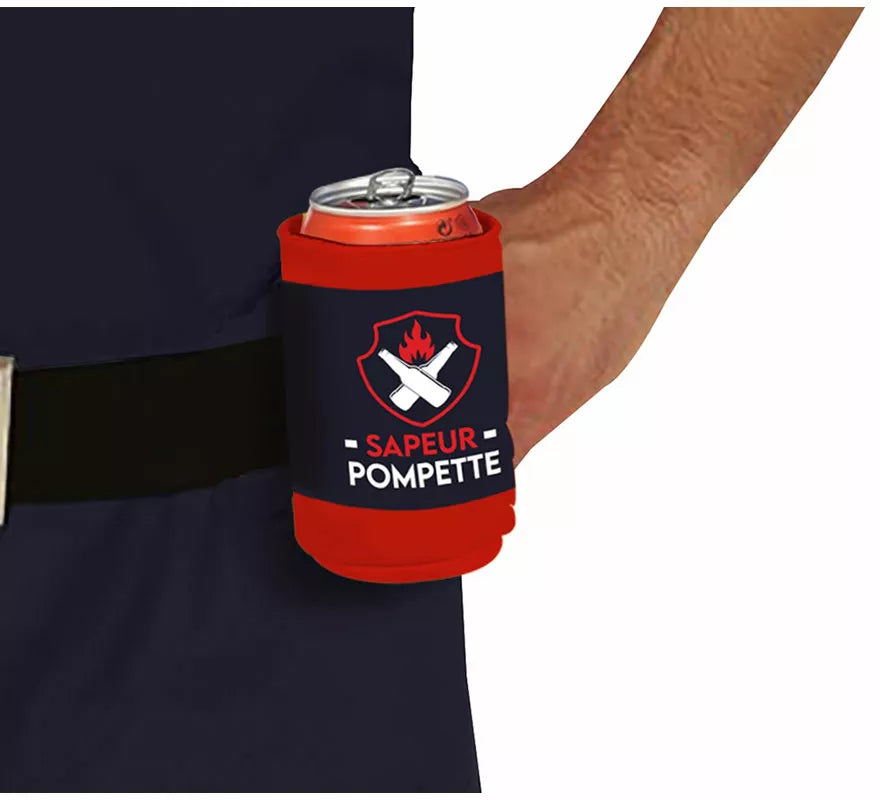 Disfraz de Bombero con Portabebidas para hombre