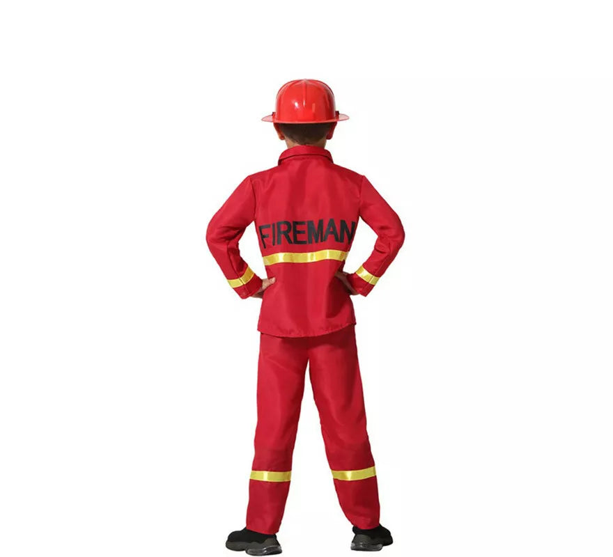 Translation missing: en.Disfraz de Bombero Rojo y Amarillo para niño