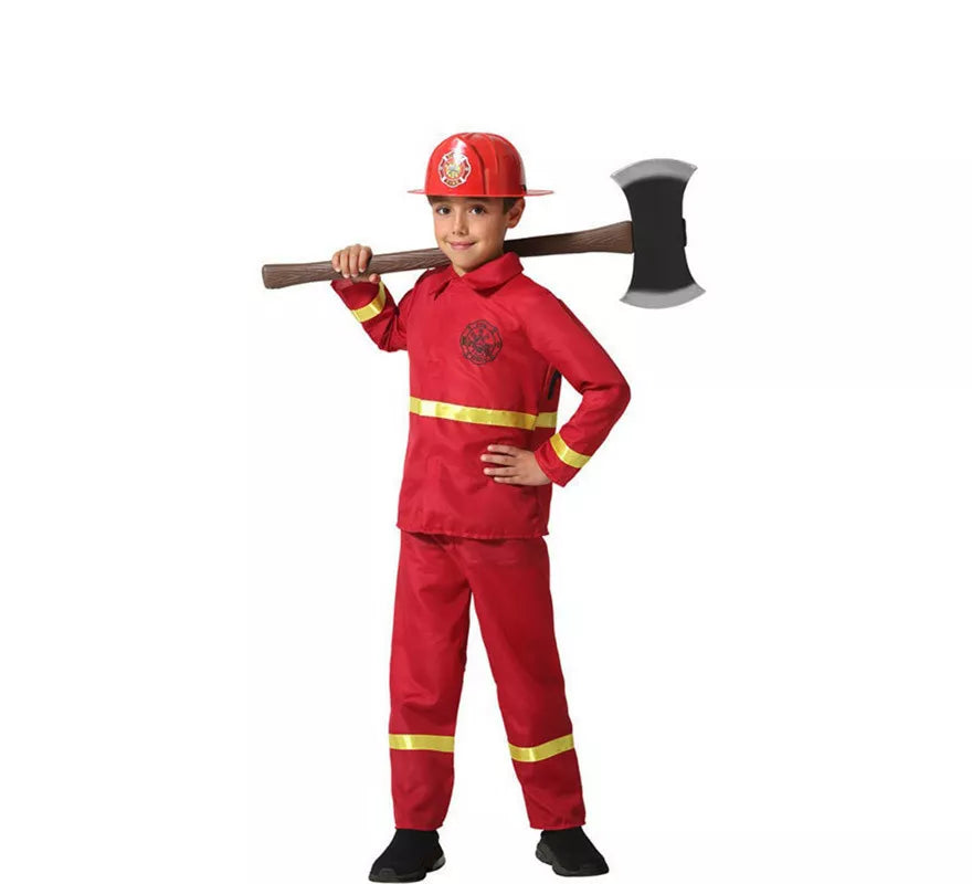 Translation missing: en.Disfraz de Bombero Rojo y Amarillo para niño