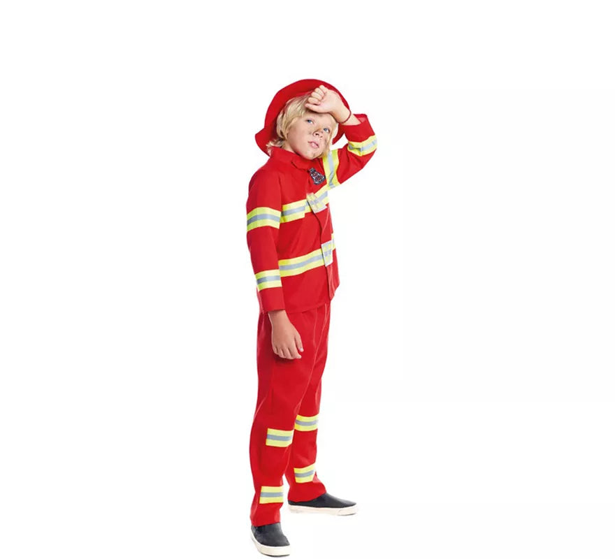 Disfraz de Bombero Rojo y Amarillo para niño