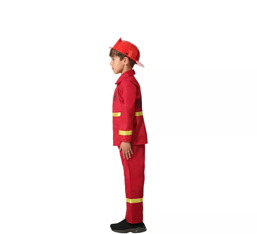 Disfraz de Bombero Rojo y Amarillo para niño