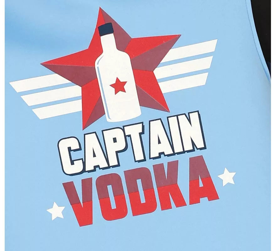 Disfraz de Botella Capitán Vodka para adultos