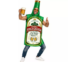 Green beer bottle costume for adults