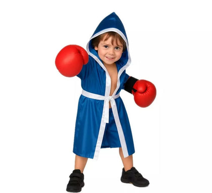 Disfraz de Boxeador Azul para niño
