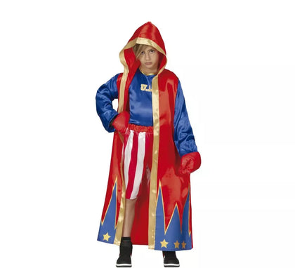 Disfraz de Boxeador Azul y Rojo para niños