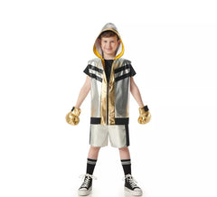 Silver Boxer Costume for Kids