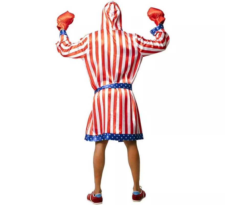 Disfraz de Boxeador Profesional USA con cinturón para hombre
