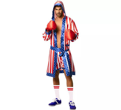 Disfraz de Boxeador Profesional USA con cinturón para hombre
