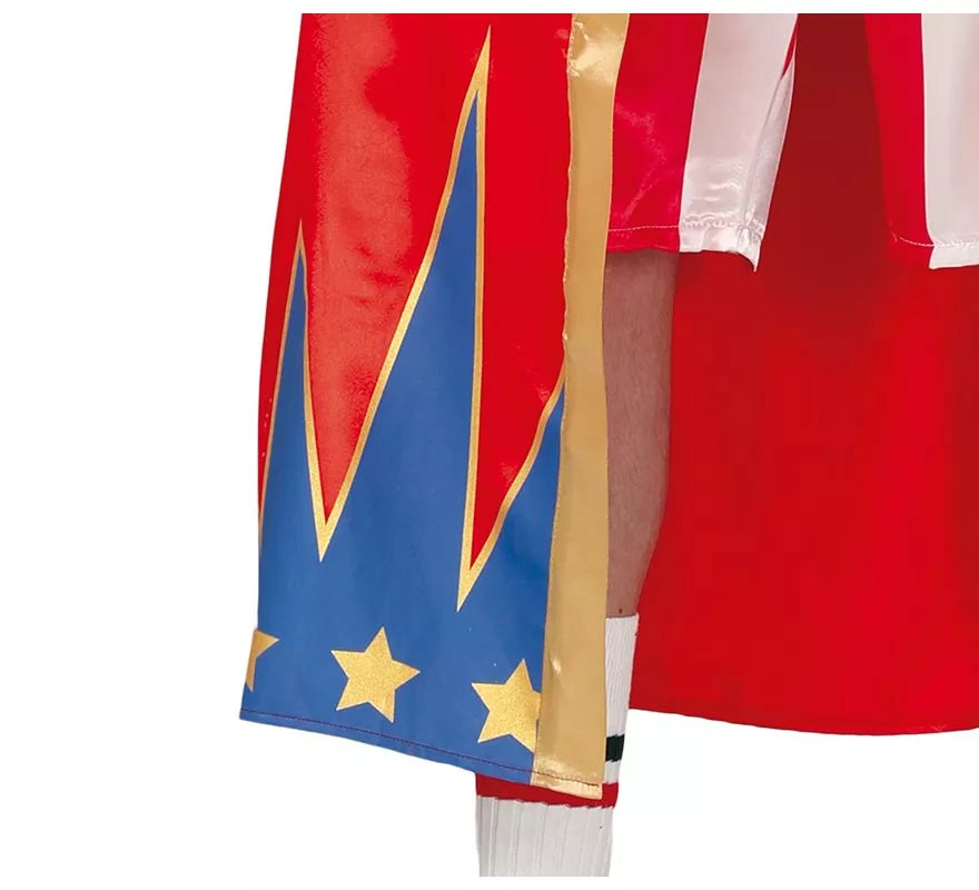 Disfraz de Boxeador Rojo y Azul para hombre