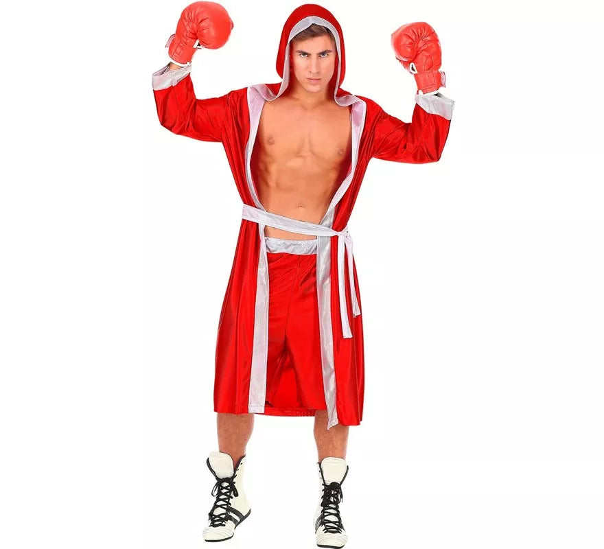 Translation missing: en.Disfraz de Boxeador rojo y blanco para hombre
