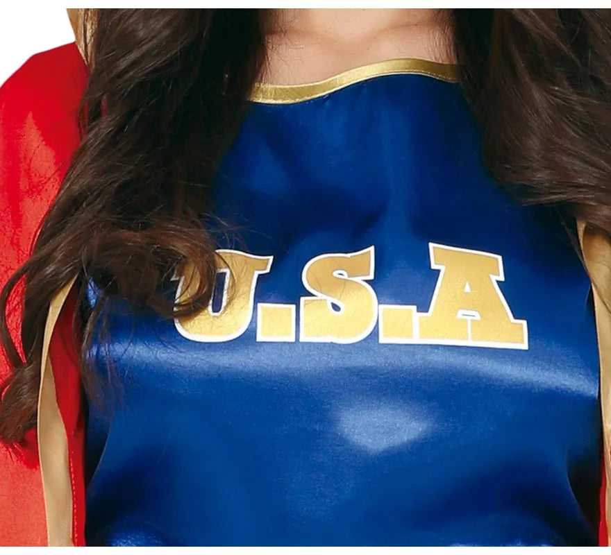 Translation missing: en.Disfraz de Boxeadora Azul y Rojo para mujer