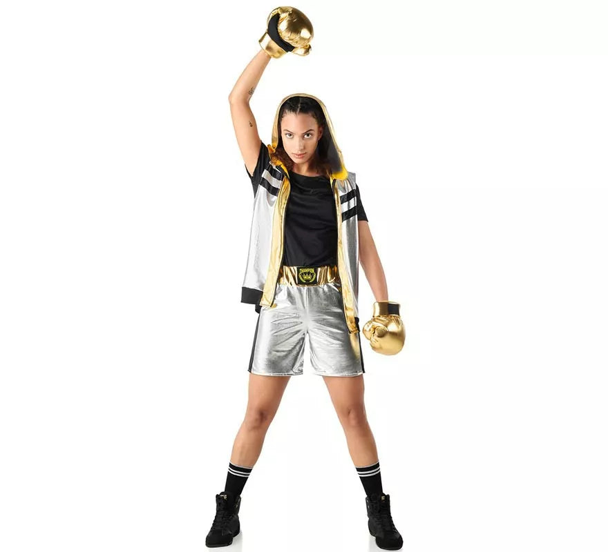 Translation missing: en.Disfraz de Boxeadora guante de oro para mujer