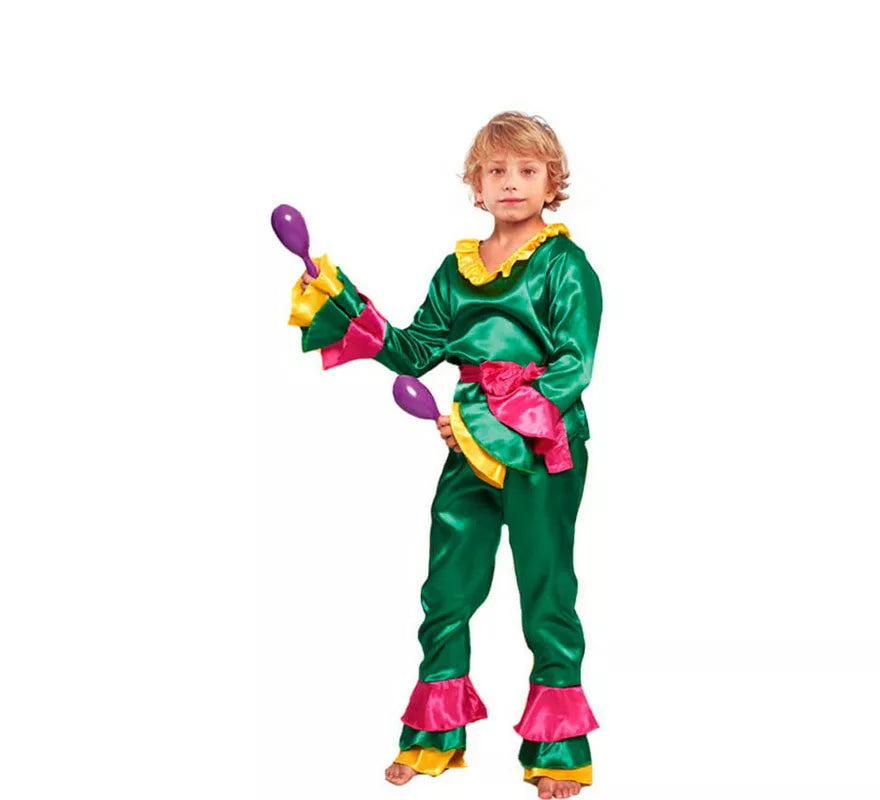 Translation missing: en.Disfraz de Brasileño Rumbero Verde Fiesta para niño