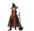 Disfraz de Bruja Chic Roja para niña