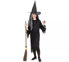 Fato de bruxa clássica para meninas