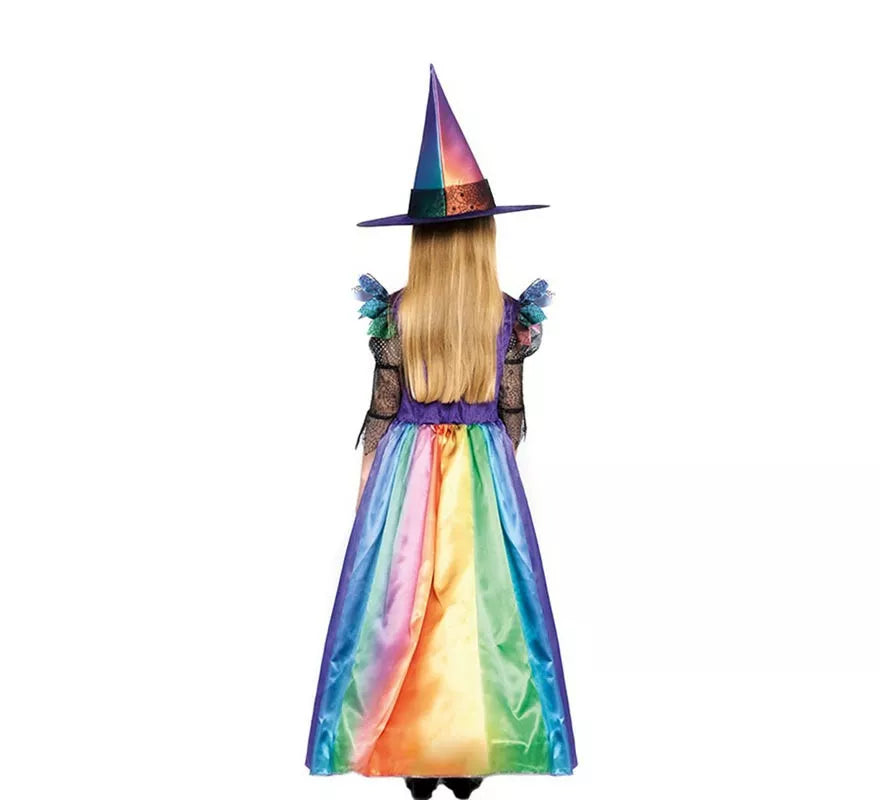 Disfraz de Bruja Colores para niña