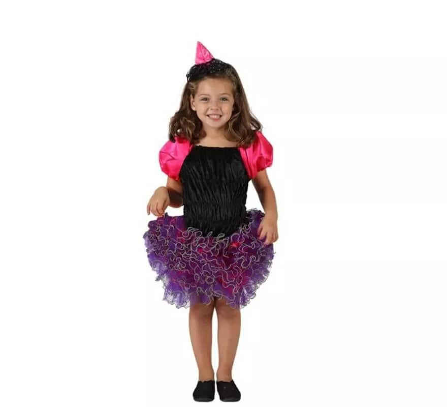 Translation missing: en.Disfraz de Bruja con falda volantes para niña en 2 colores y varias tallas
