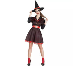 Witch costume with polka dots for women