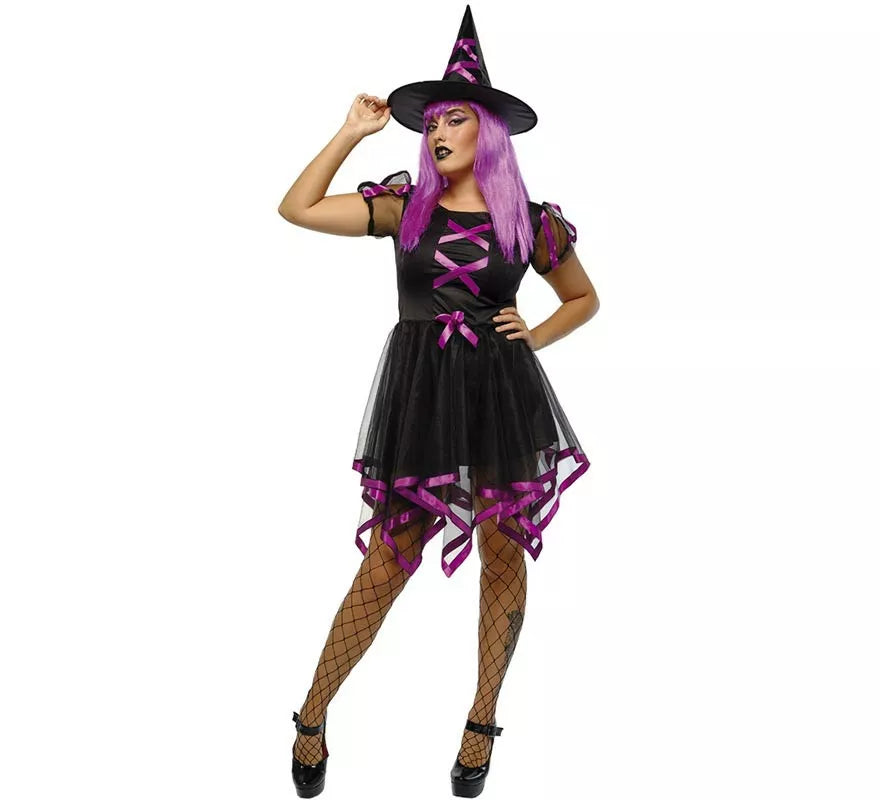 Translation missing: en.Disfraz de Bruja Cuca neón rosa para mujer