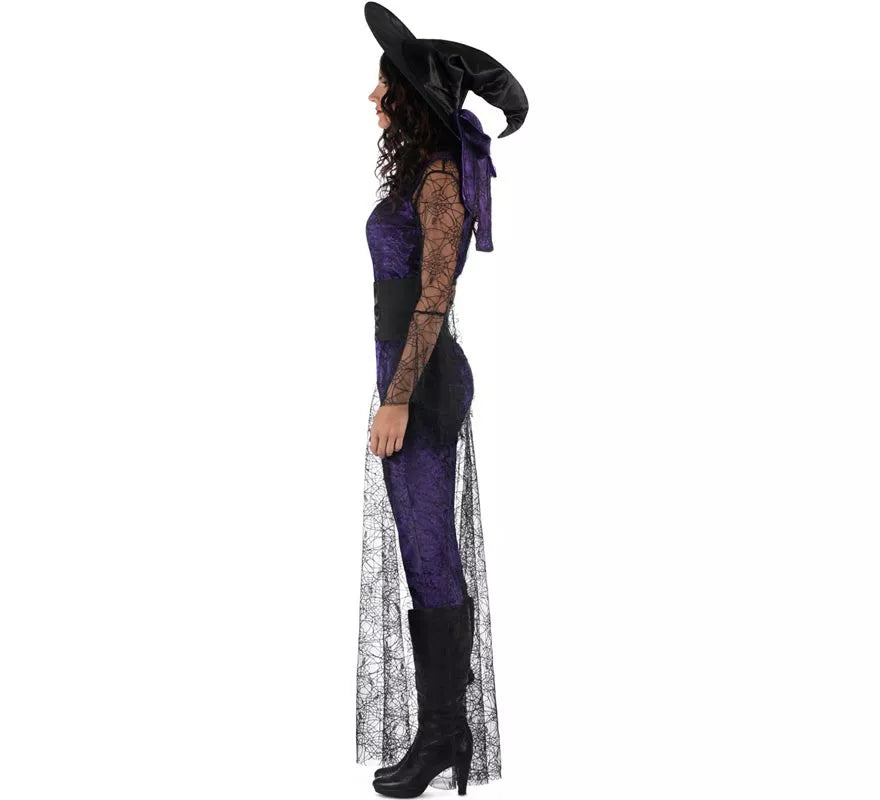 Disfraz de Bruja del Aquelarre morada para mujer