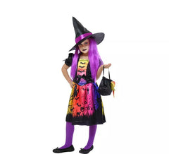 Purple Haunted Witch Costume for Girls