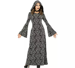 Silver Hooded Witch Costume for Women