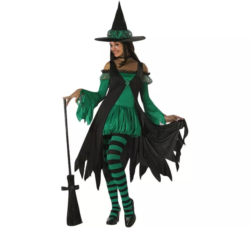 Translation missing: en.Disfraz de Bruja Esmeralda verde para mujer