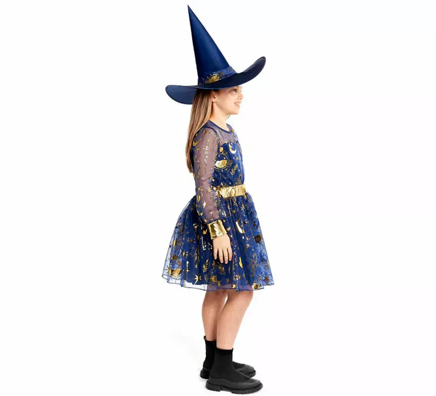 Translation missing: en.Disfraz de Bruja Esotérica azul para niña
