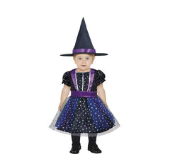 Silver Stars Witch Costume for Girl and Baby