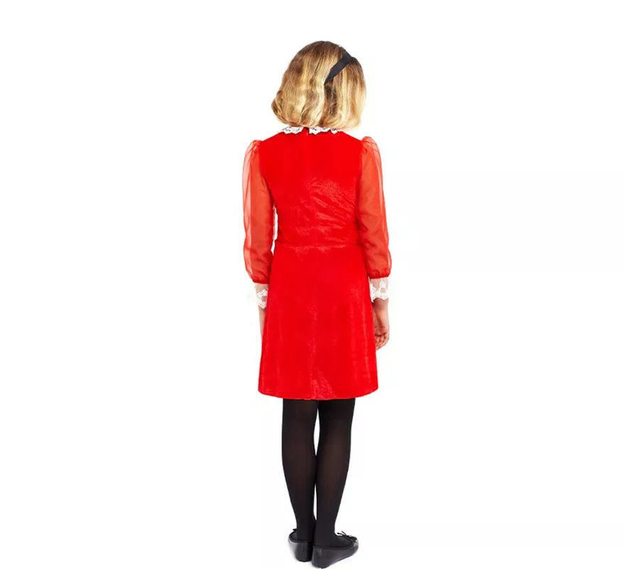 Translation missing: en.Disfraz de Bruja joven vestido rojo para niña