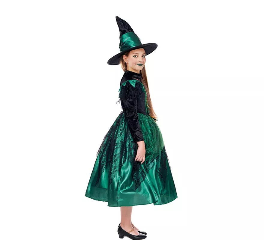 Translation missing: en.Disfraz de Bruja Magic Verde para niña