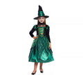 Disfraz de Bruja Magic Verde para niña