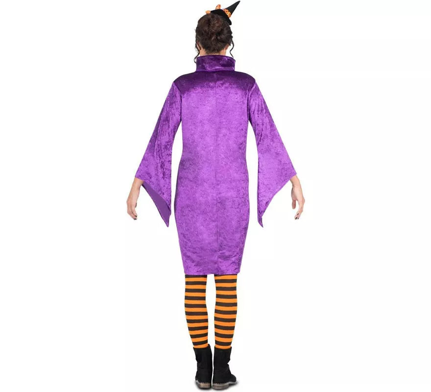 Translation missing: en.Disfraz de Bruja morada con Calabaza para mujer embarazada