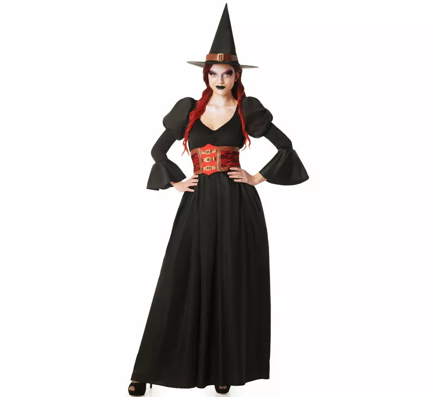 Translation missing: en.Disfraz de Bruja negro con Corset para mujer