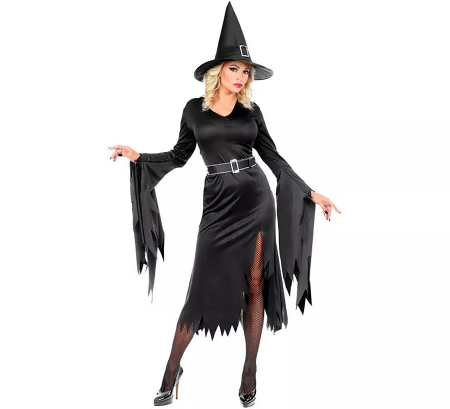 Translation missing: en.Disfraz de Bruja negro con Sombrero para mujer