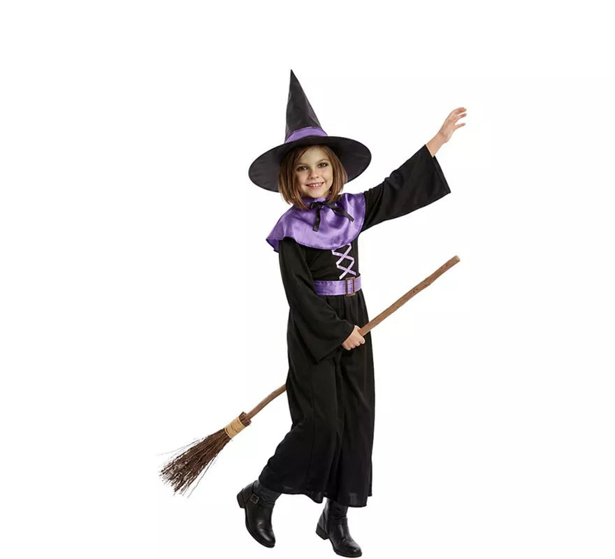 Disfraz de Bruja púrpura para niña