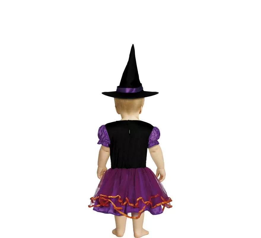 Translation missing: en.Disfraz de Bruja púrpura y naranja para niña y bebé