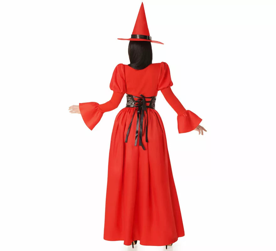 Translation missing: en.Disfraz de Bruja rojo con Corset para mujer