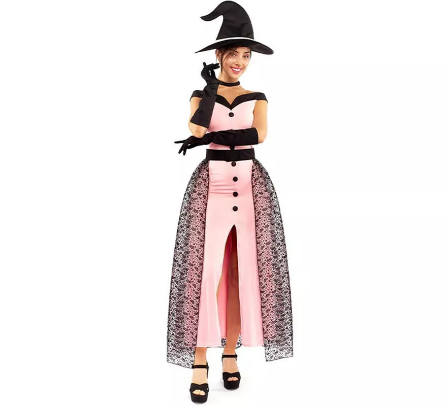 Translation missing: en.Disfraz de Bruja Rosa Vintage para mujer